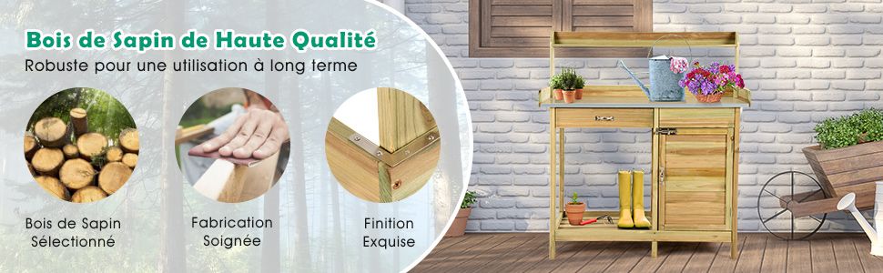 table-d’ empotage-en-bois-avec-etagere-de-rangement